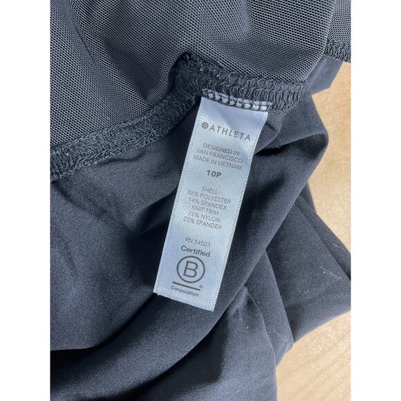 Athleta Women's Attitude Pant in Black Ruched Seams Unlined Jogger Style 10P - Picture 16 of 16